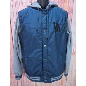 RVCA + Nature X Industry Blue Hoodie Jacket Medium
